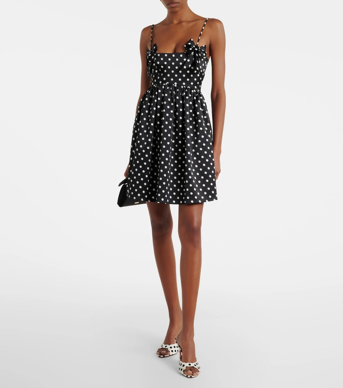 Amina Muaddi - Alexa polka-dot satin mules