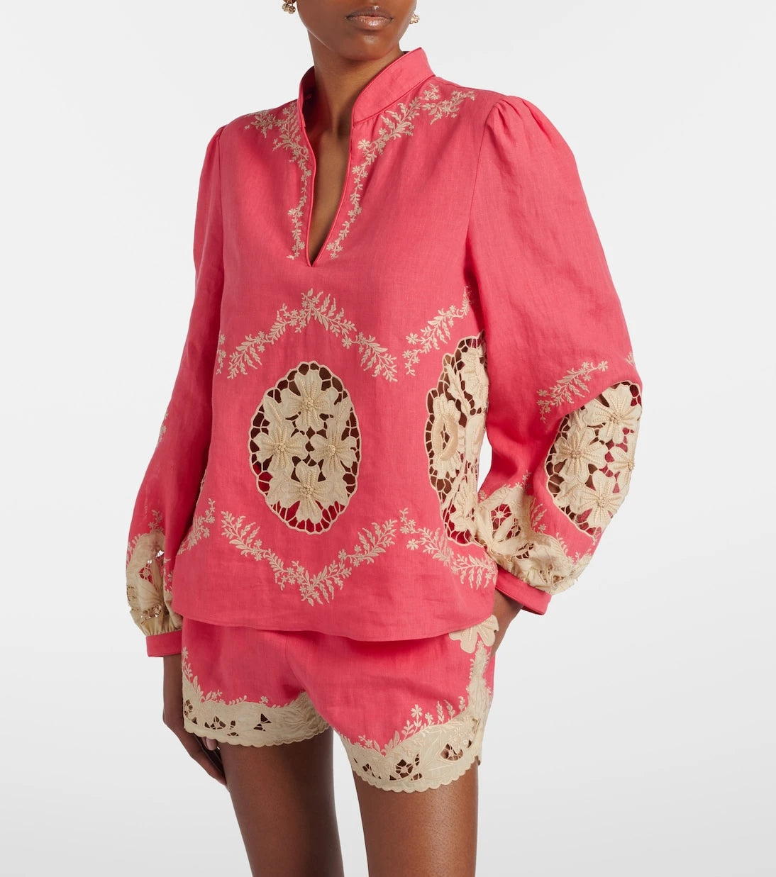 Valentino - Embroidered linen shirt