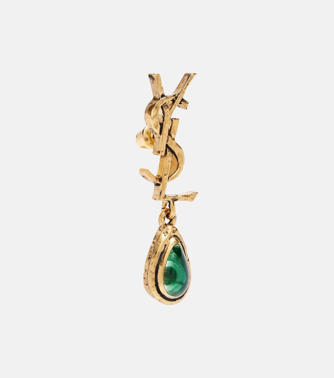 Saint Laurent - Cassandre embellished drop earrings