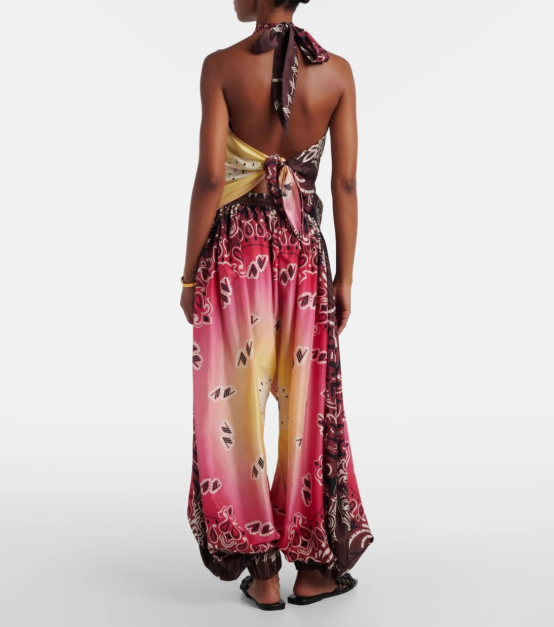 The Attico - Printed silk balloon pants