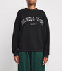 Adanola Black Organic Cotton Logo Sweatshirt
