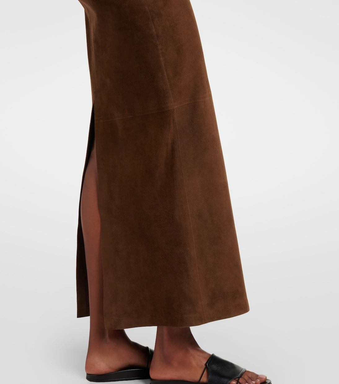 The Row - Erina suede pencil skirt