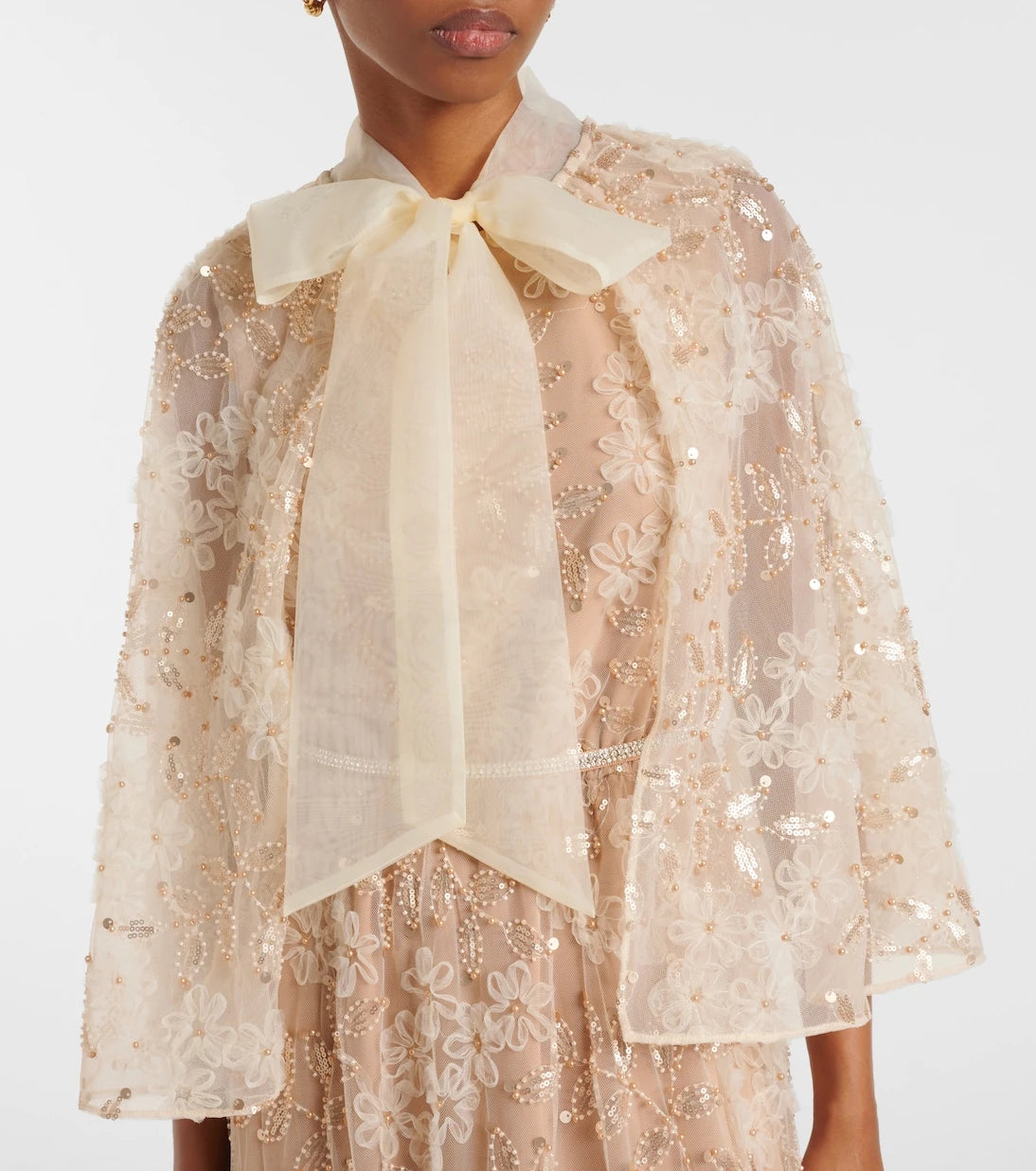 Self-Portrait - Embroidered caped gown