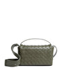 Mini Leather Intrecciato Flap Cross-Body Bag