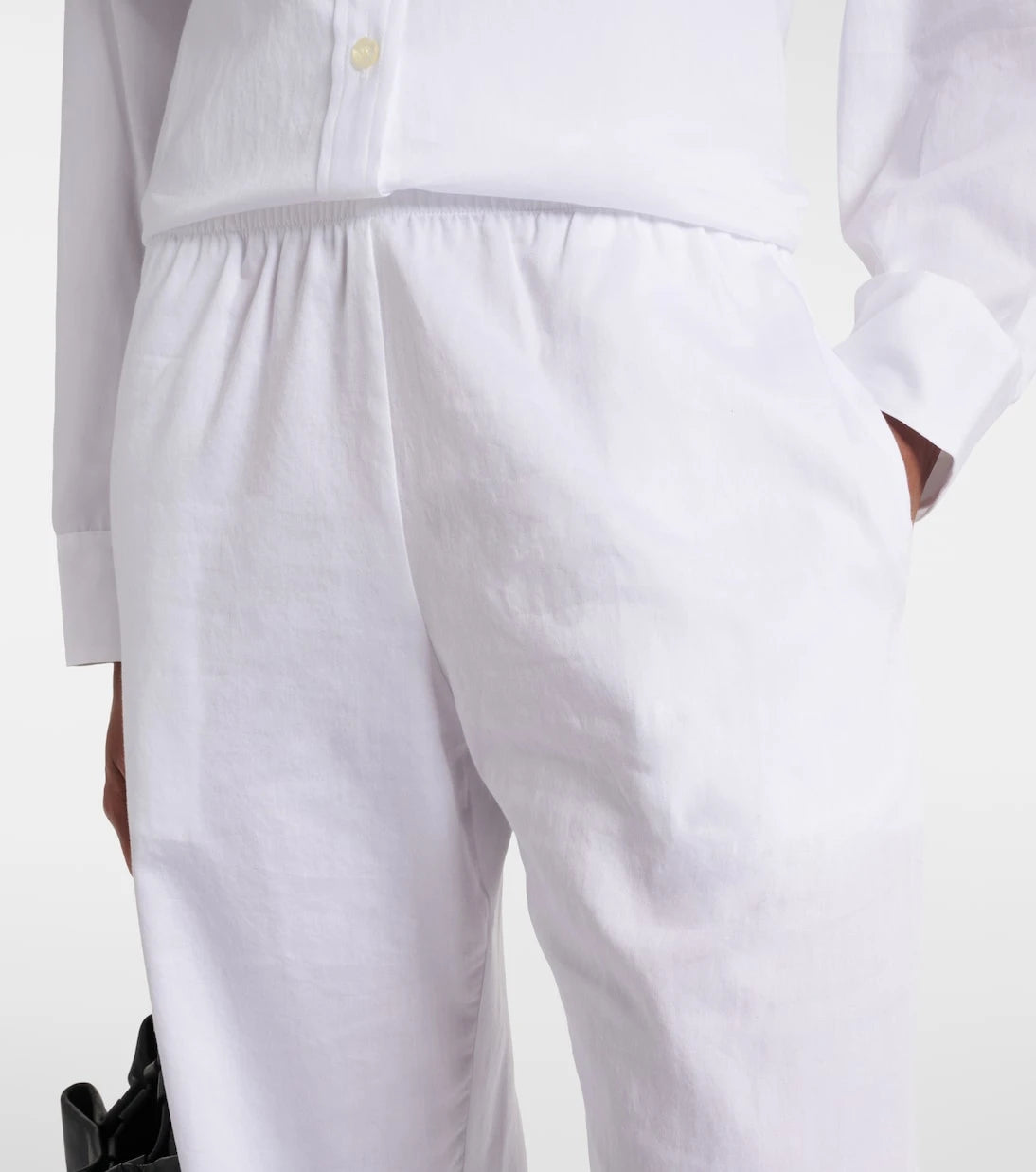 Leset - Yoko mid-rise cotton wide-leg pants