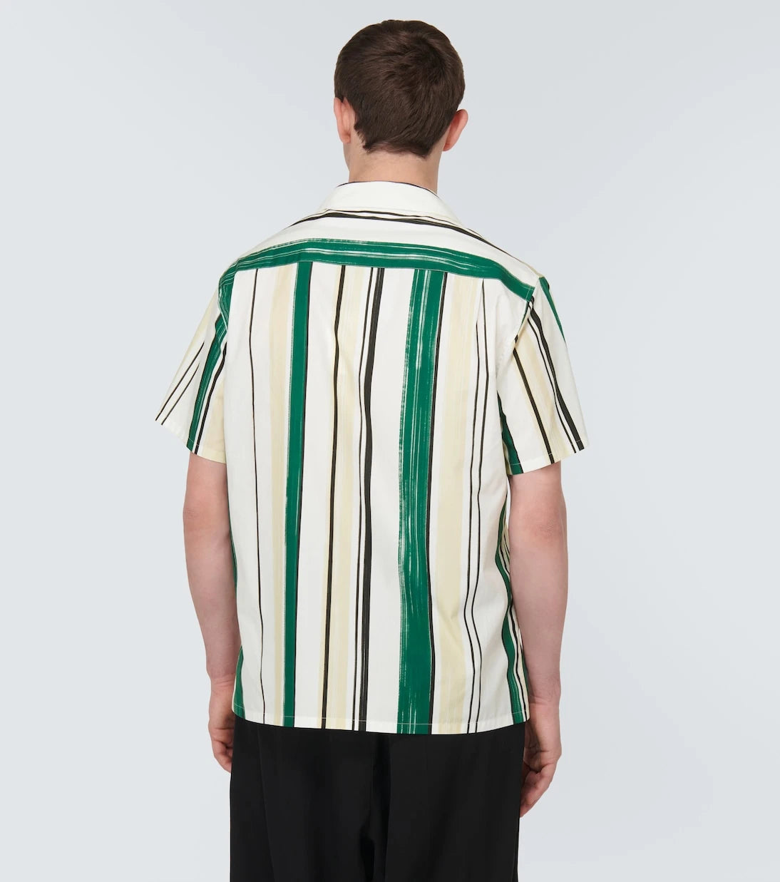 Lanvin - Striped cotton bowling shirt
