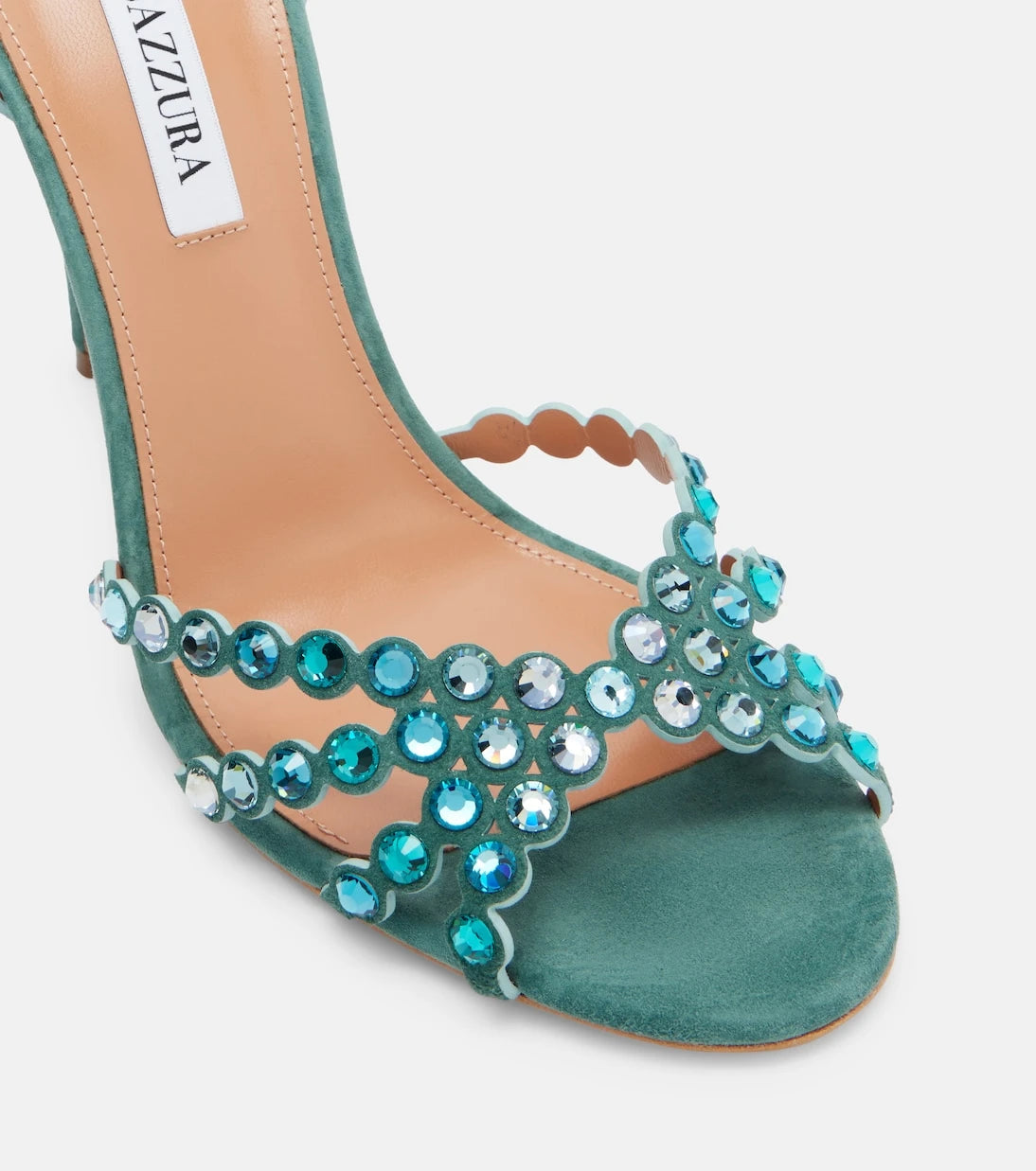 Aquazzura - Tequila 105 embellished suede sandals