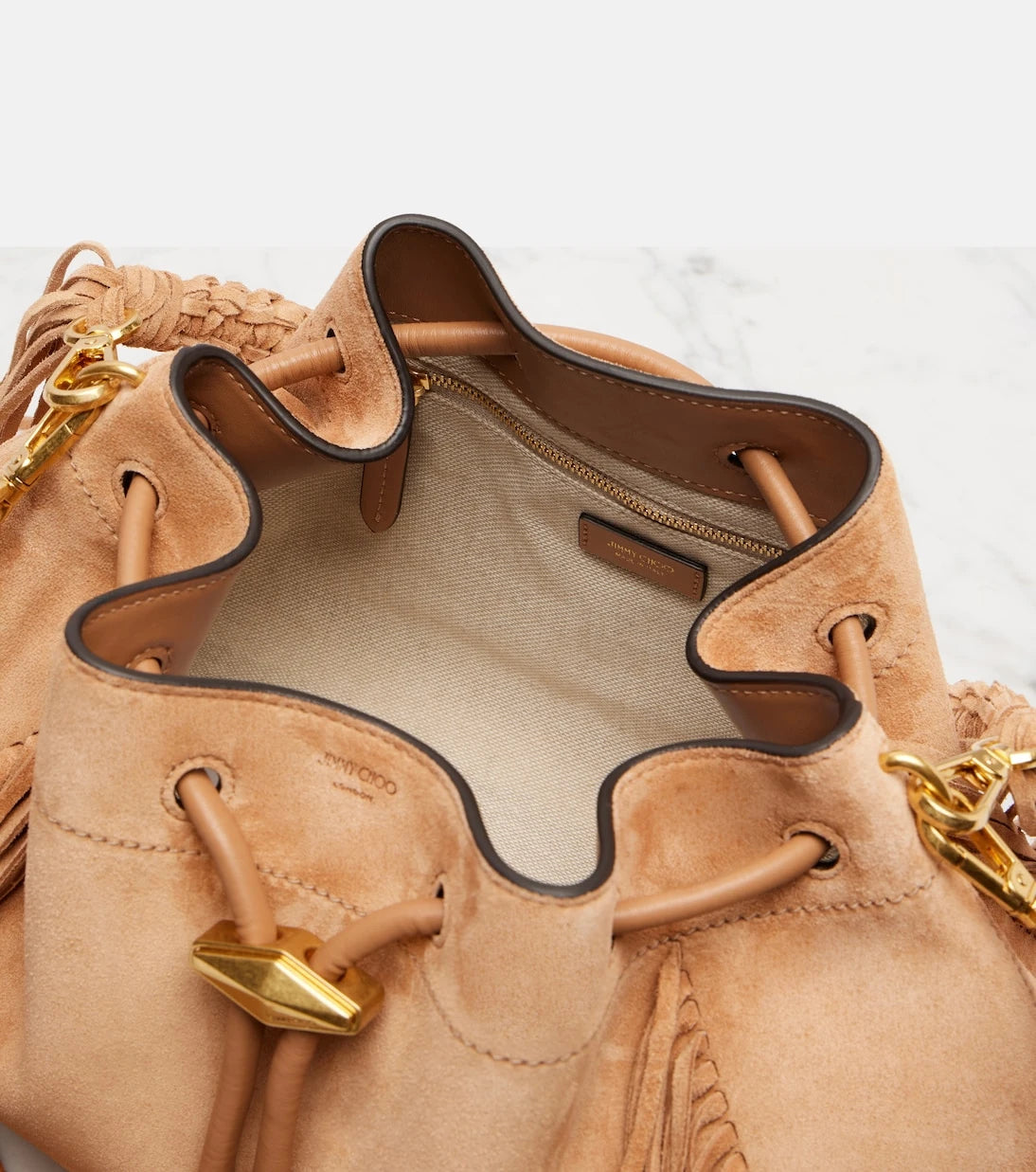 Jimmy Choo - Bon Bon Medium suede shoulder bag
