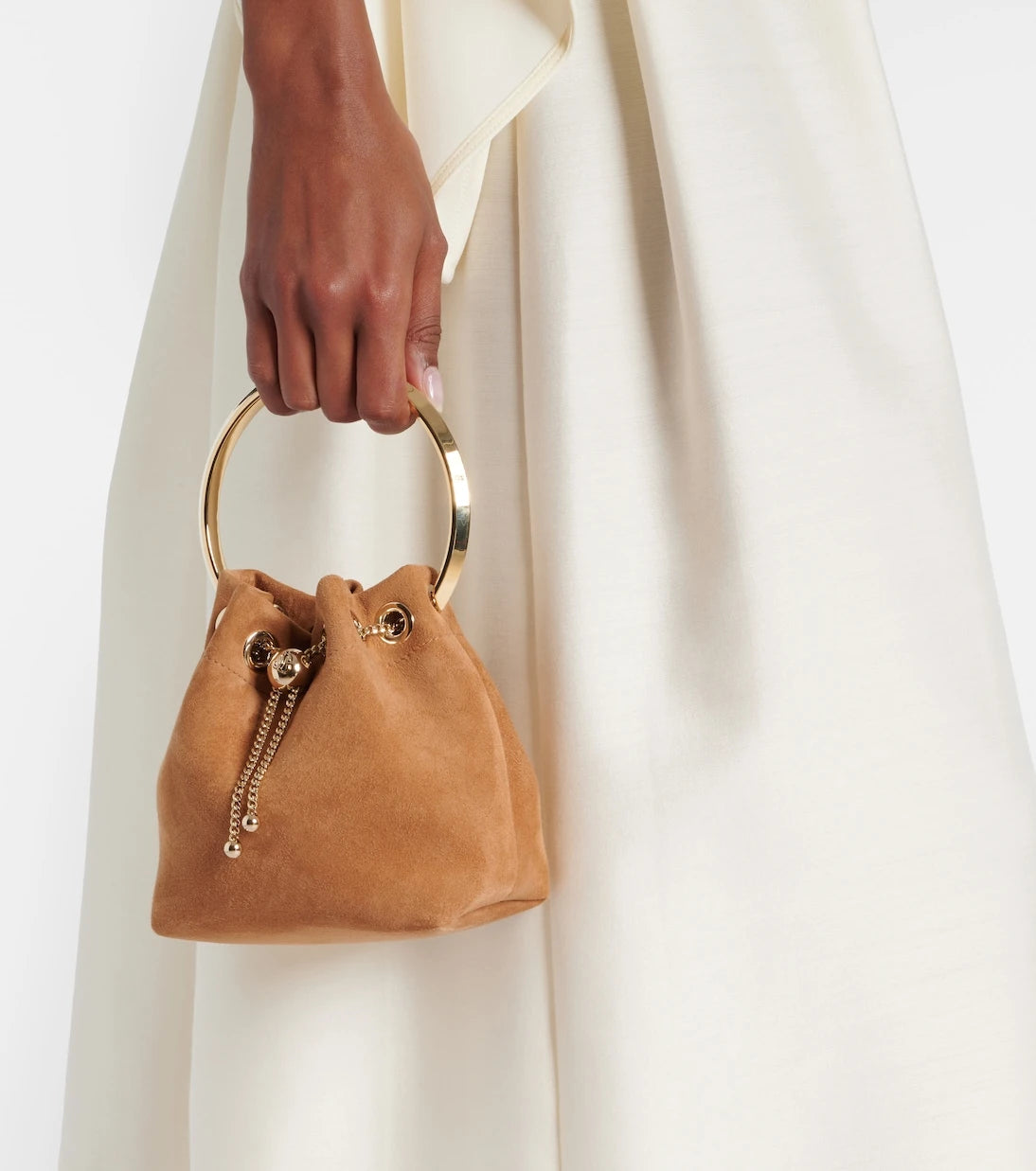 Jimmy Choo - Bon Bon Small suede bucket bag