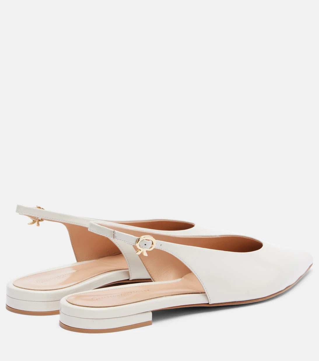 Gianvito Rossi - Robbie patent leather slingback flats
