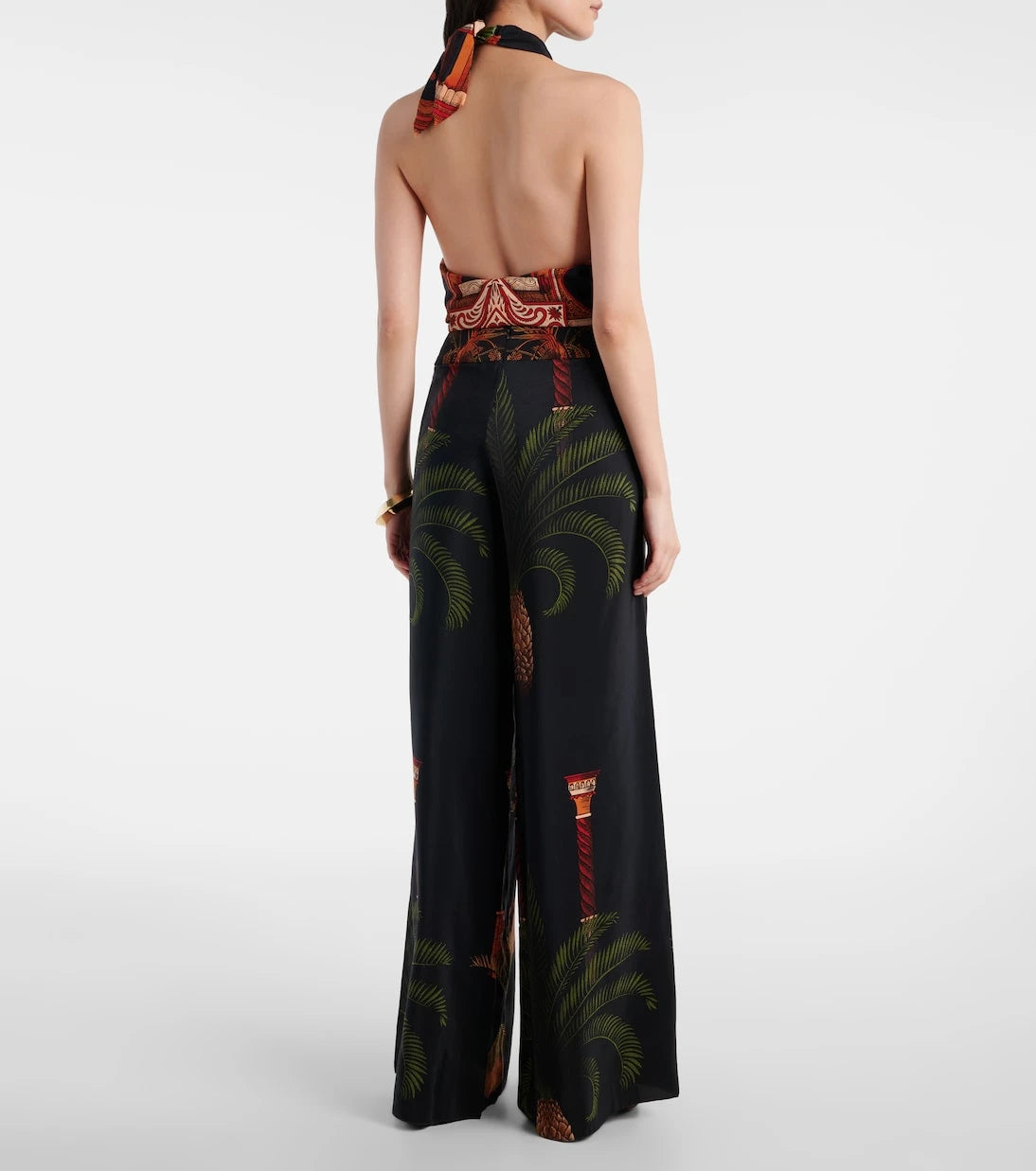 Johanna Ortiz - Printed high-rise silk wide-leg pants
