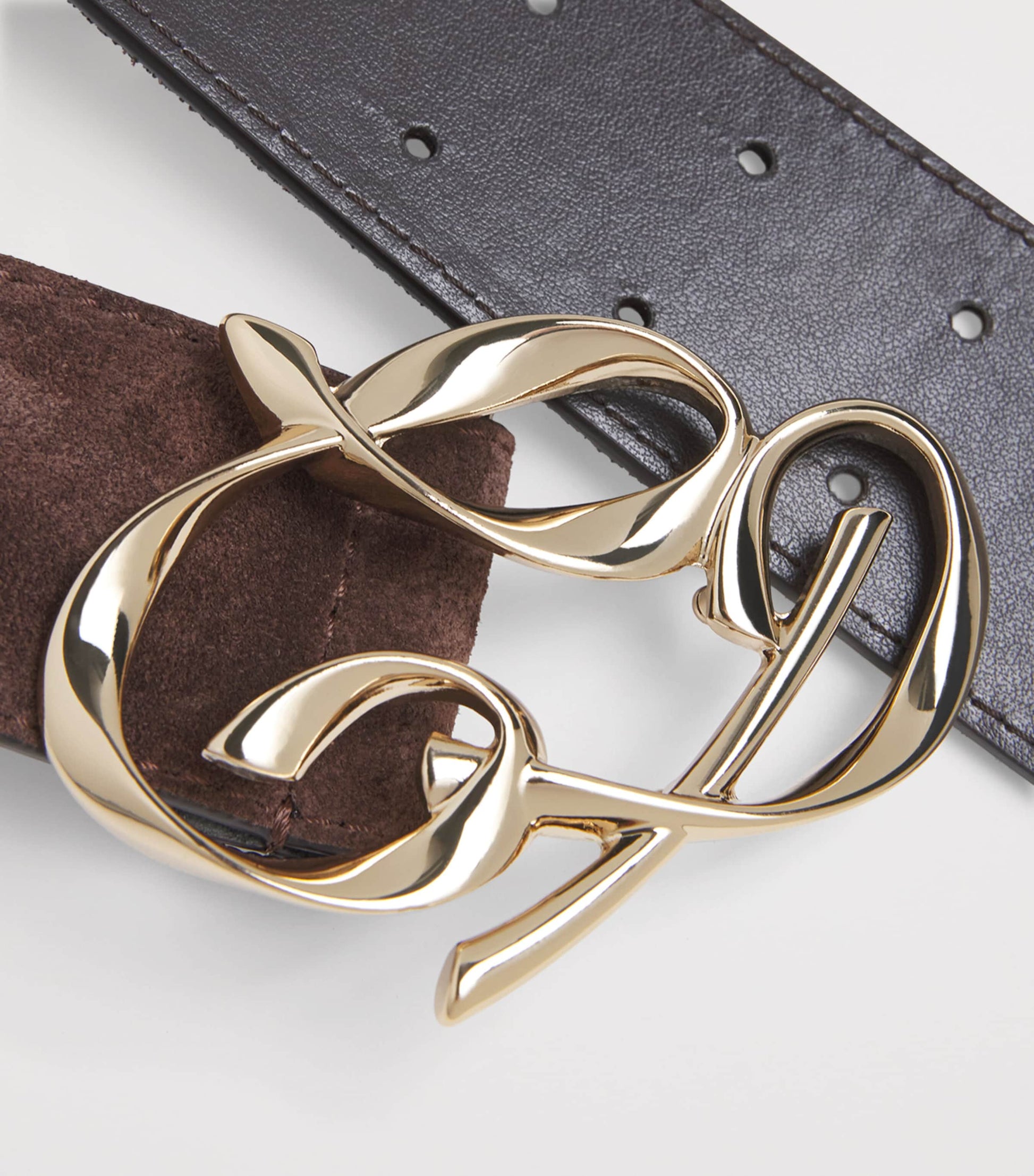 Claudie Pierlot Brown Suede Logo Belt
