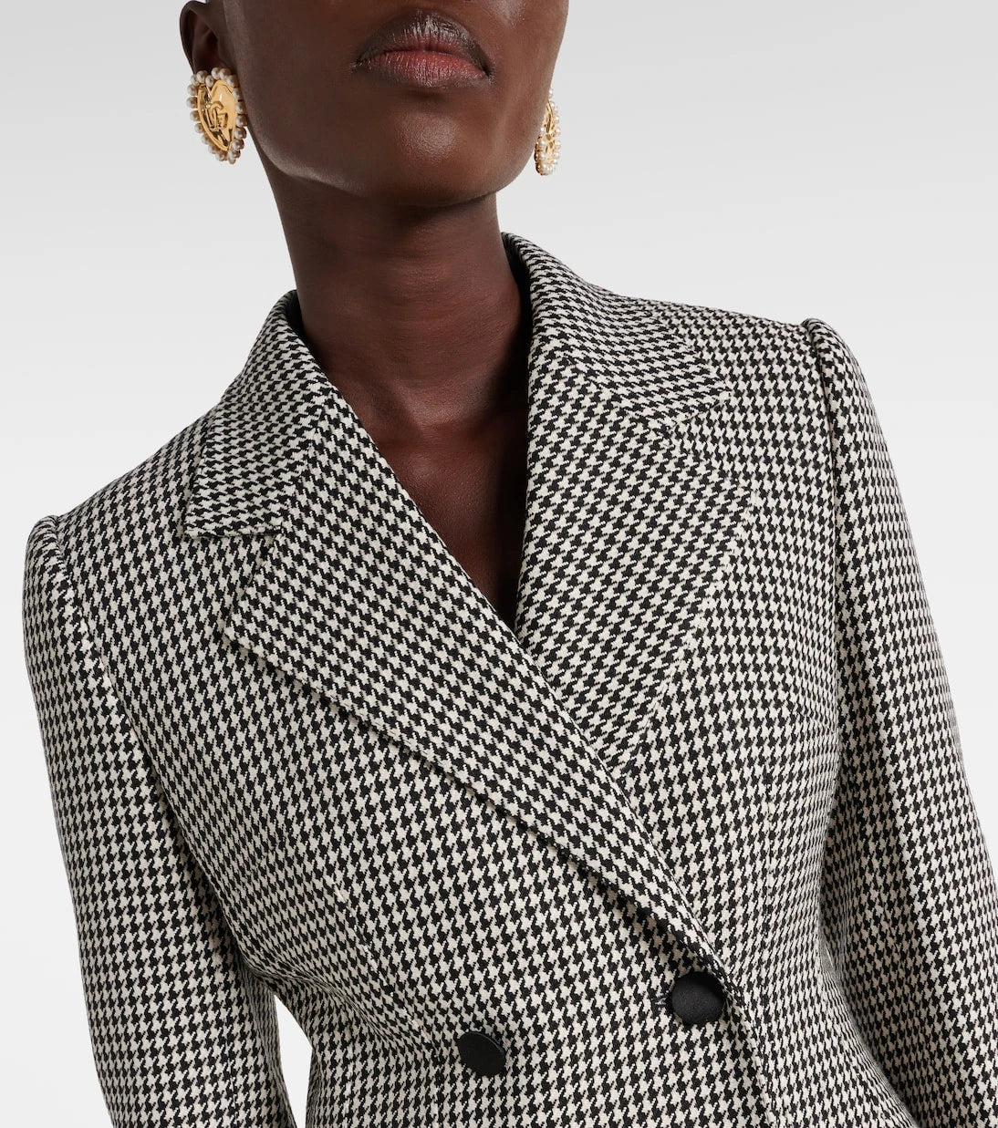 Dolce&Gabbana - Houndstooth wool-blend blazer