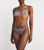 Kiki de Montparnasse Purple Floral-Lace Triangle Bra