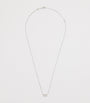 White Gold and Diamond Shimmer Necklace 18K WG/WD