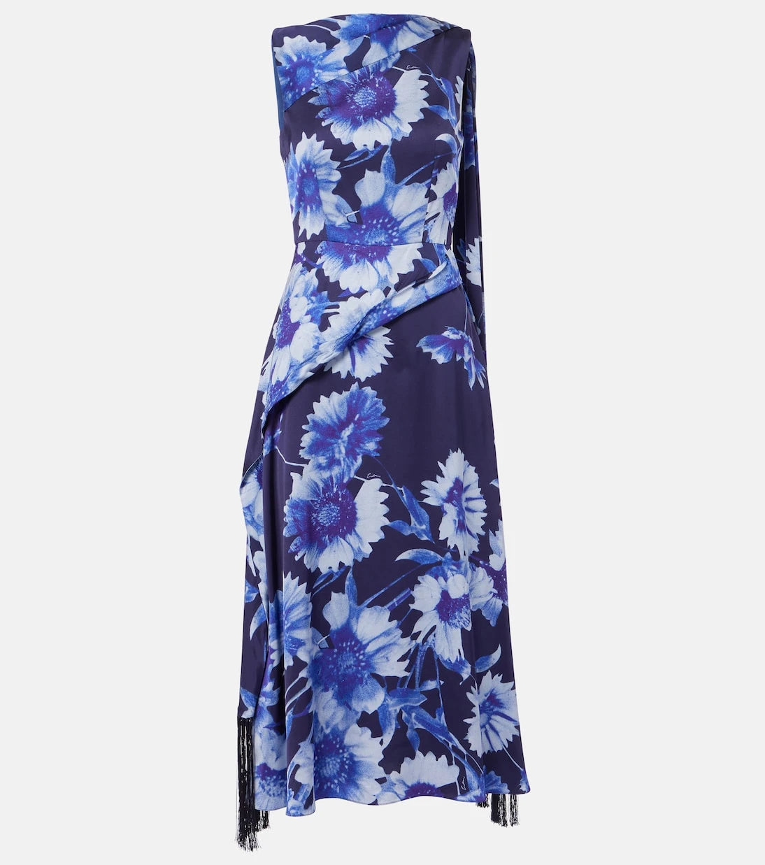 Erdem - Draped floral cocktail dress