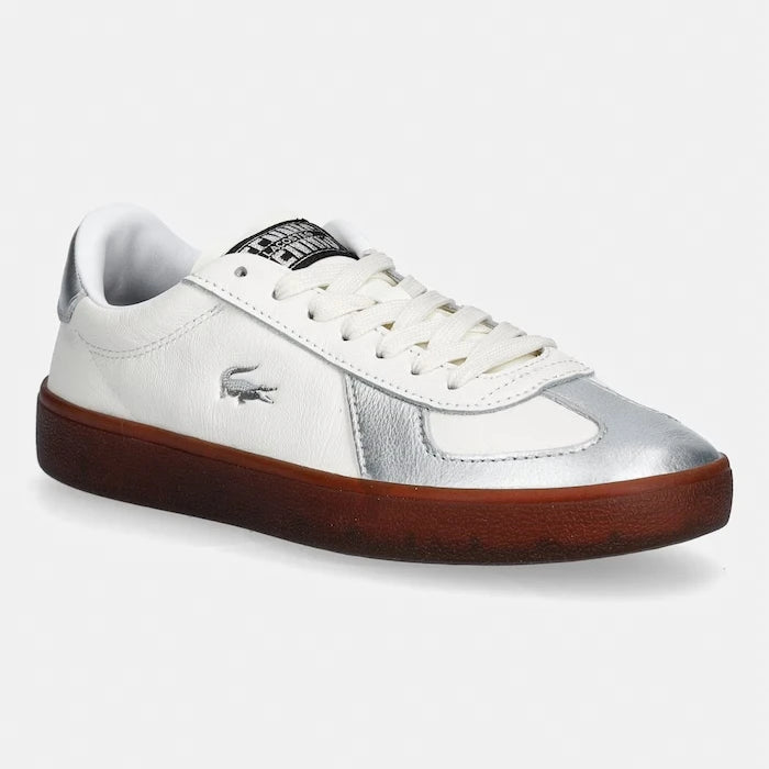 Кожени маратонки Lacoste Baseshot Pro Sneakers Silver & Gold Pack