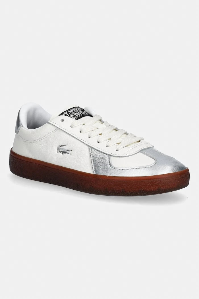 Кожени маратонки Lacoste Baseshot Pro Sneakers Silver & Gold Pack