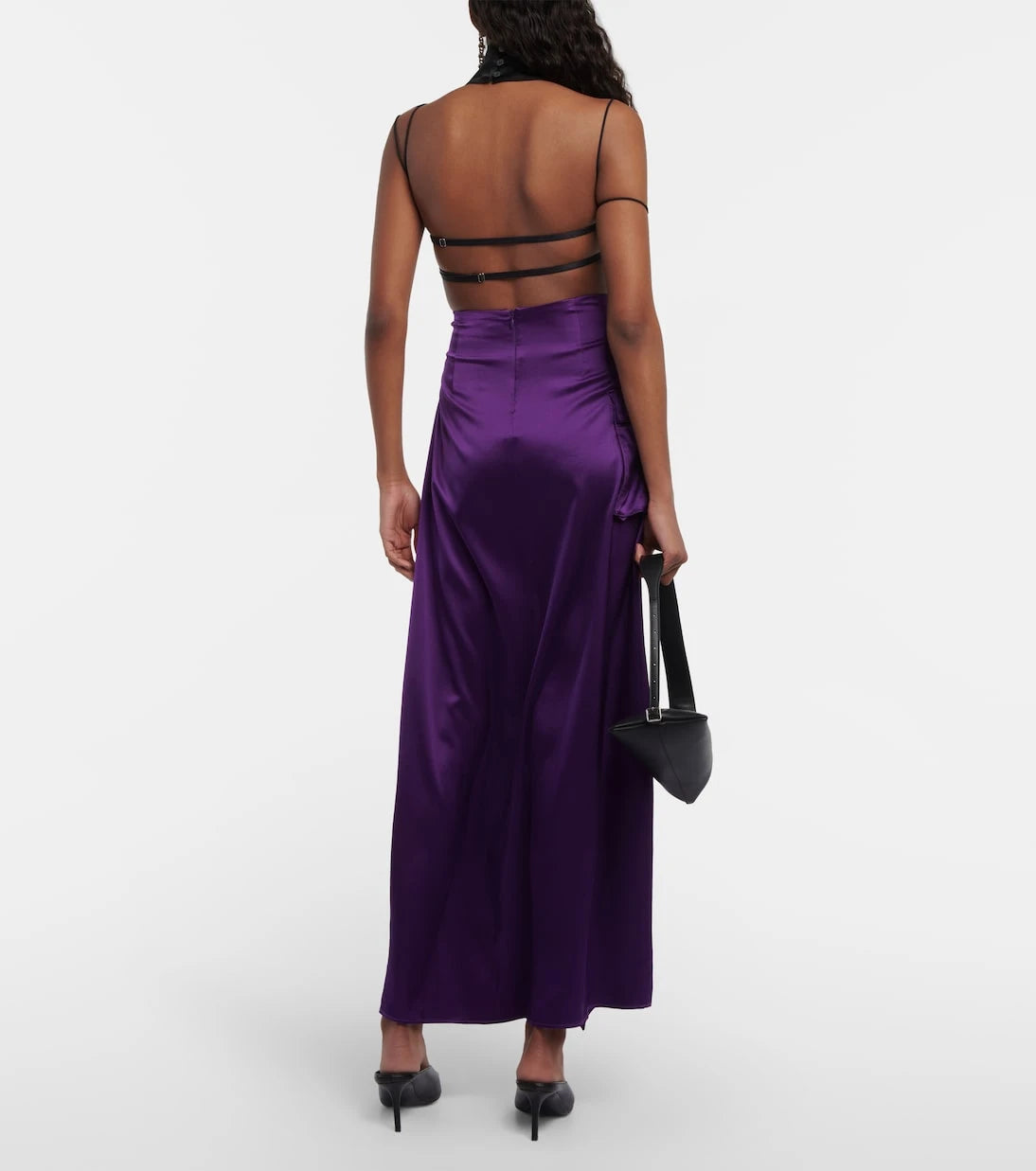 Didu - Mesh-paneled satin bralette