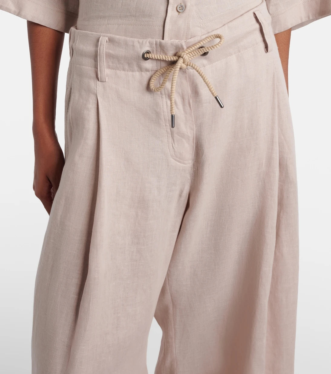 Brunello Cucinelli - Linen wide-leg pants