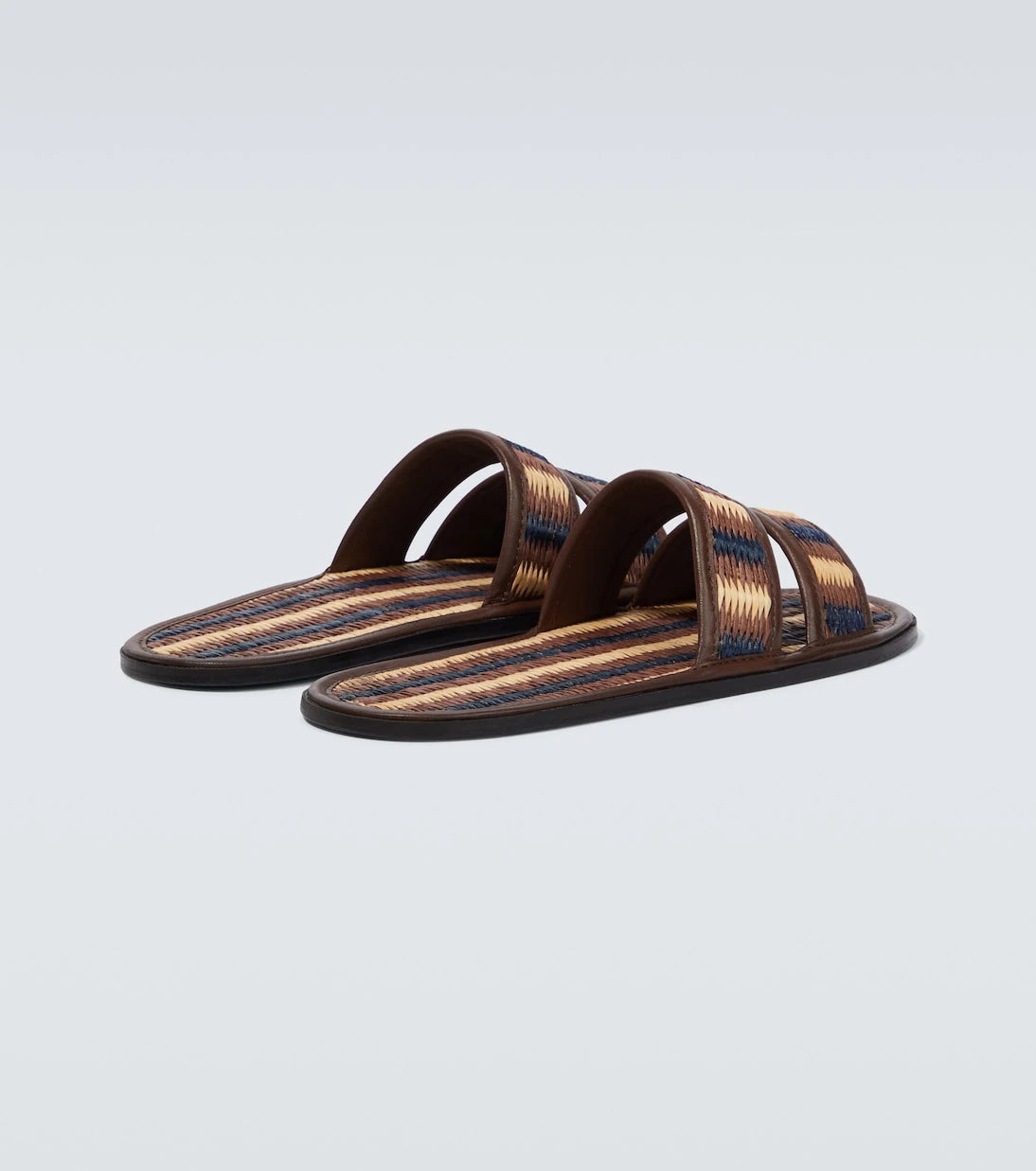 Bode - Duotone leather-trimmed slides