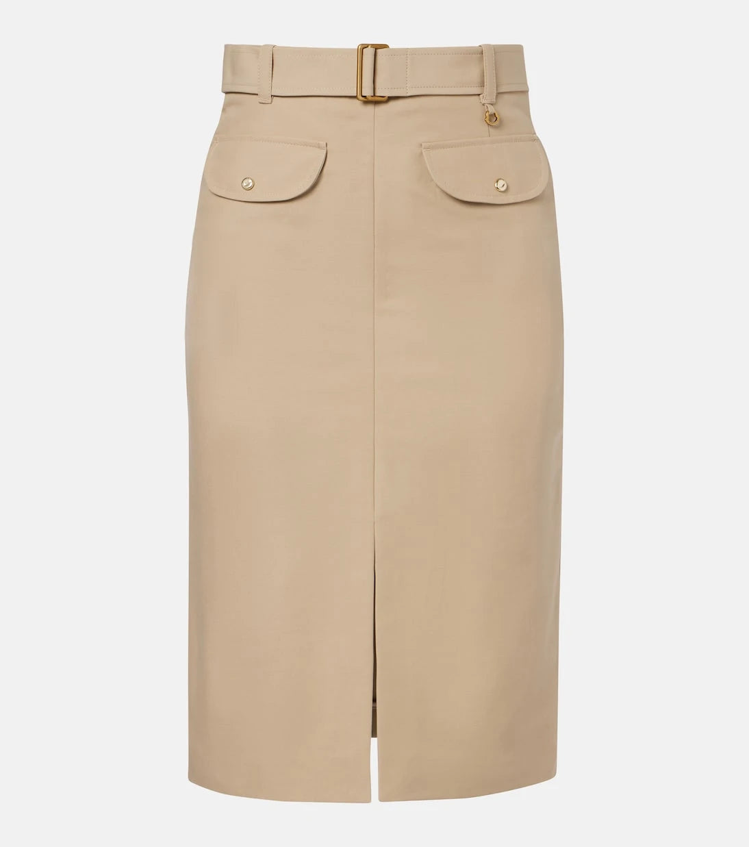 Moncler - Belted cotton pencil skirt