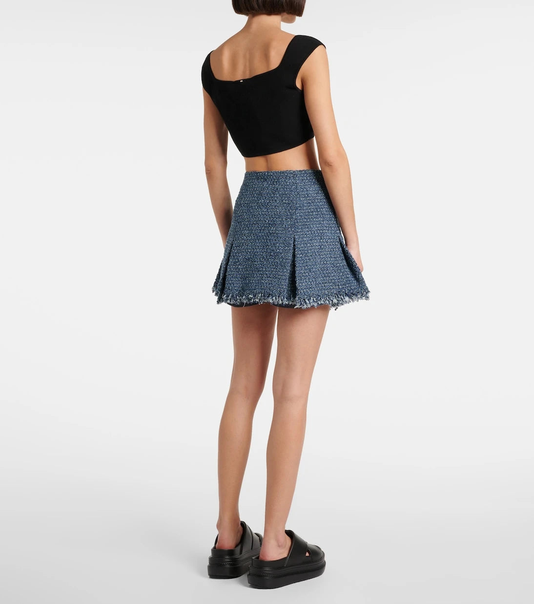Sacai - Punching denim shorts
