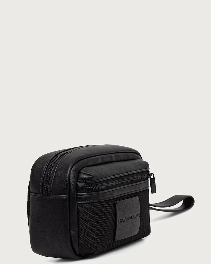 Armani Exchange Erkek Suni Deri Kozmetik Çantası
