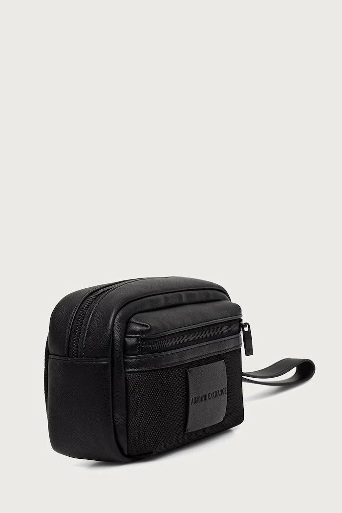 Armani Exchange Erkek Suni Deri Kozmetik Çantası