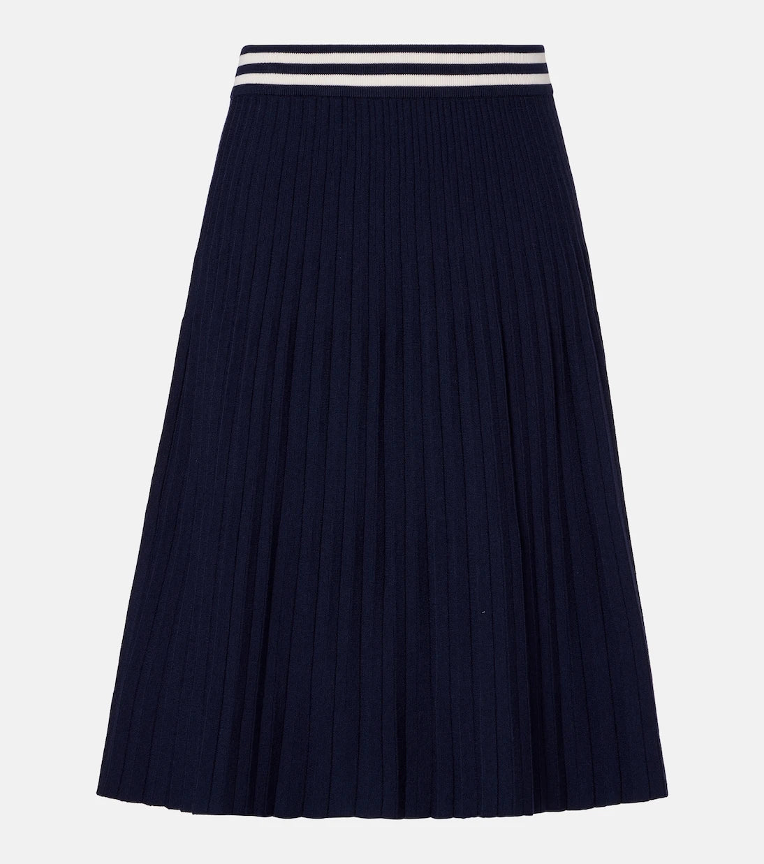 Thom Browne - Plissé wool-blend midi skirt