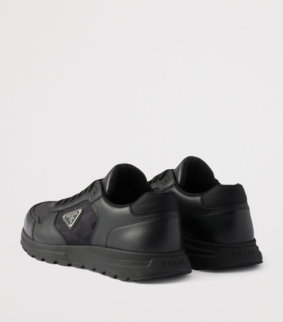Prada Re-Nylon and Leather Prax 2.0 Low-Top Sneakers