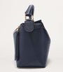 LOEWE Navy Small Leather Puzzle Edge Top-Handle Bag