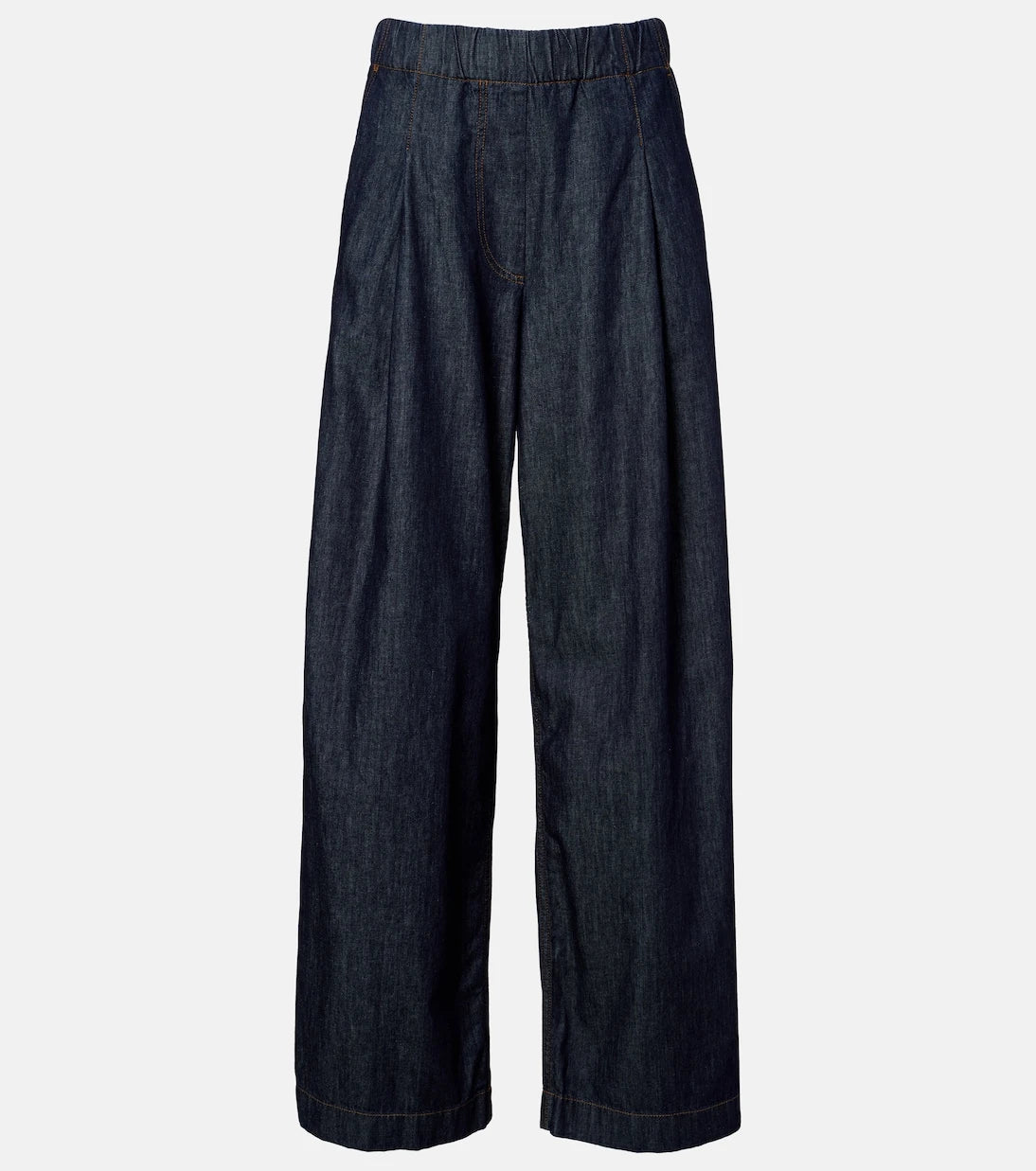 Dries Van Noten - Pleated high-rise wide-leg jeans