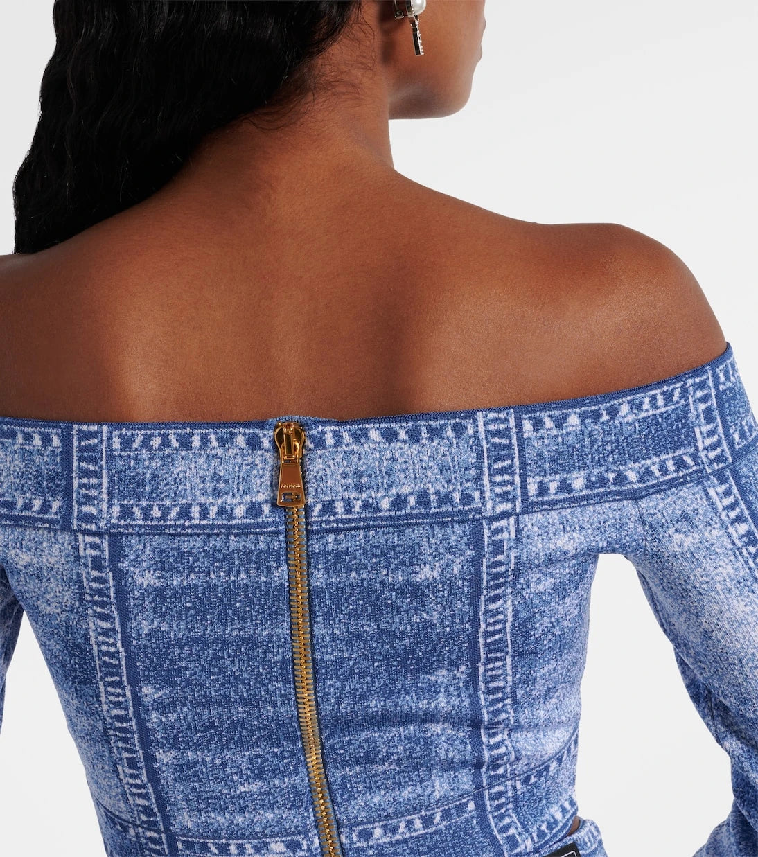 Balmain - Trompe l'oeil crop top