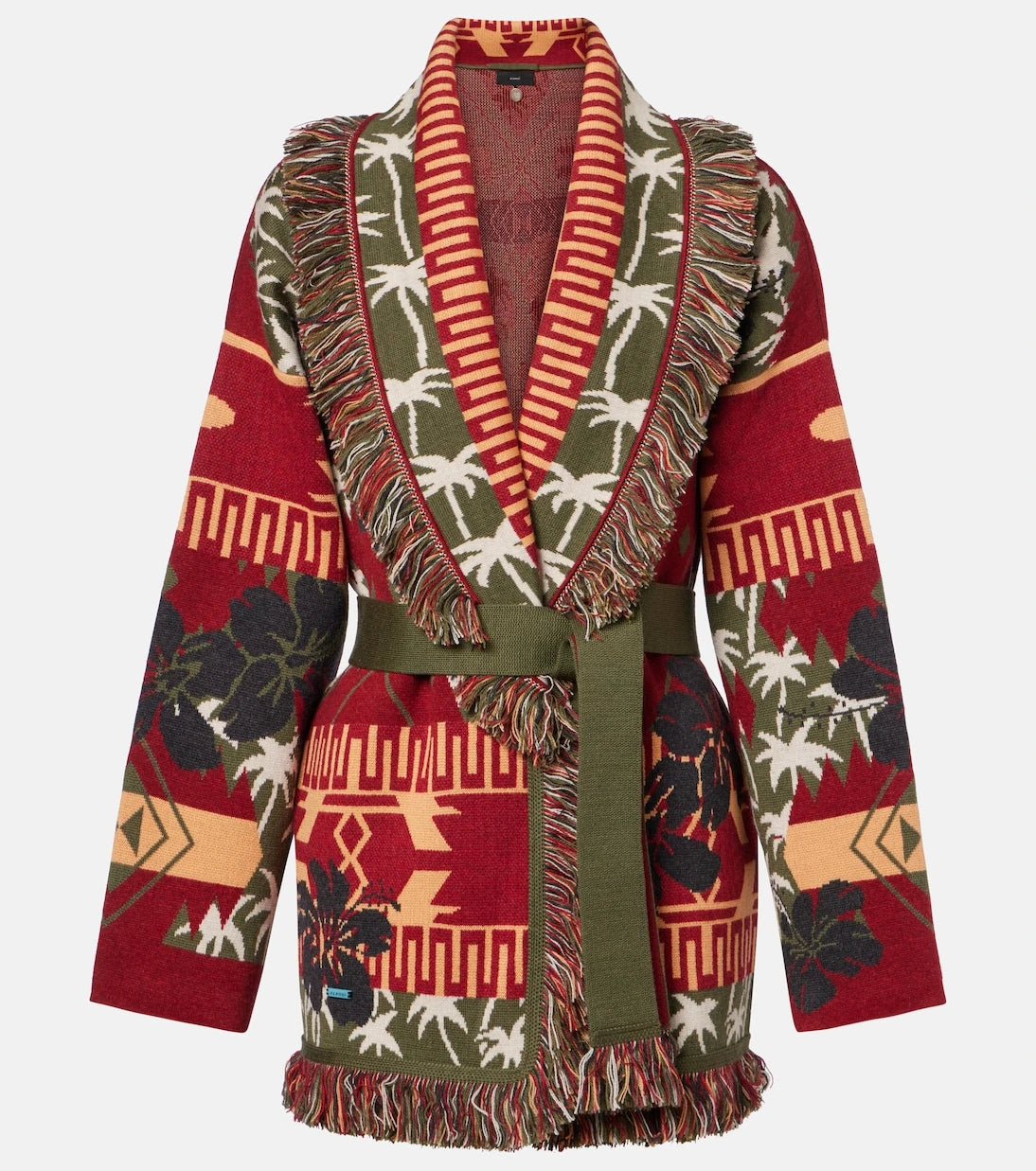 Alanui - Hibiscus Bloom virgin wool cardigan