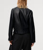 LOEWE Black Leather Buckled Shirt Jacket