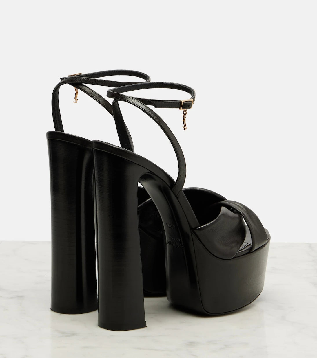 Saint Laurent - Franciane 105 leather platform sandals