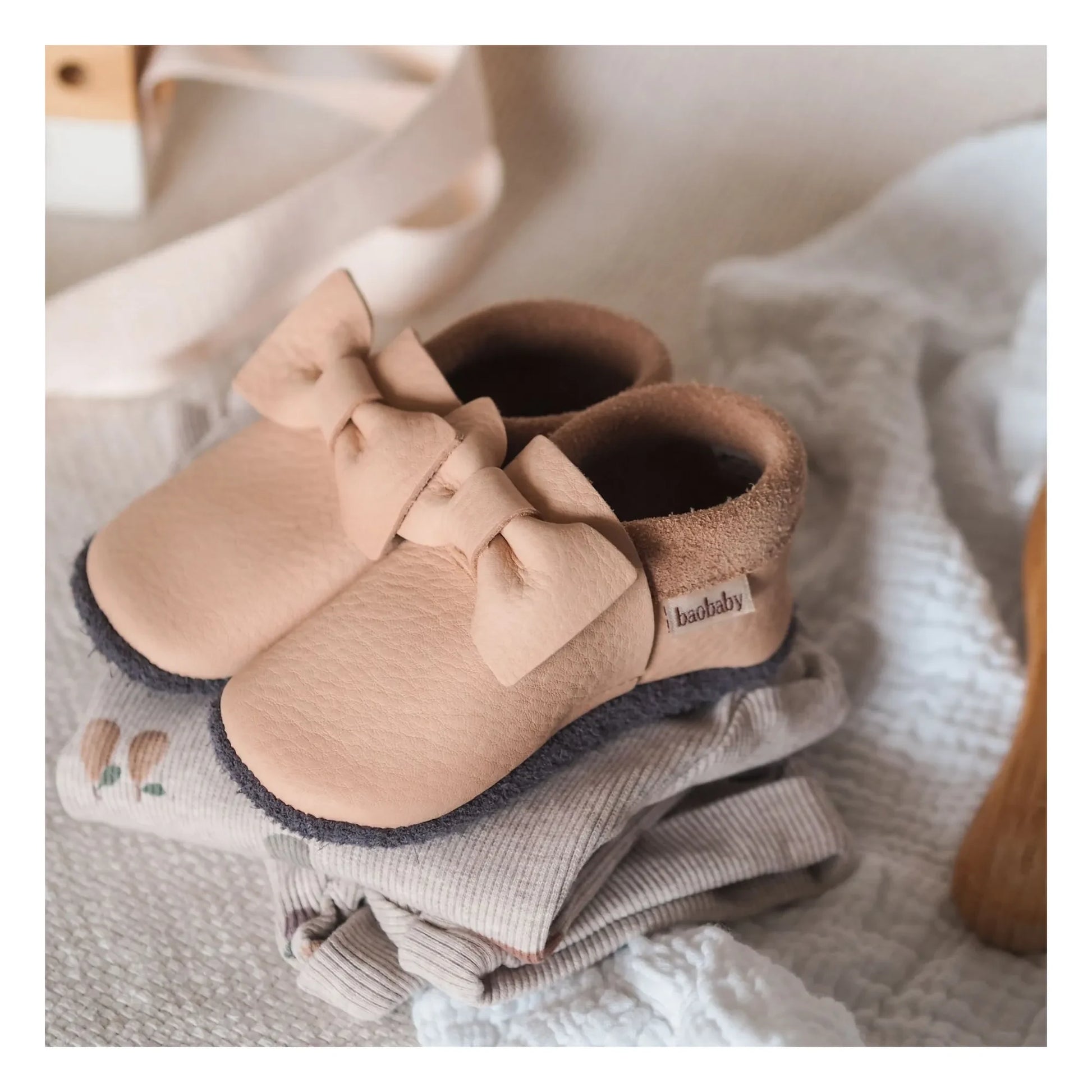 Baobaby - Knot Slippers | Beige pink