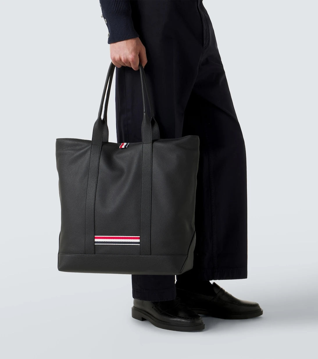 Thom Browne - Leather tote bag