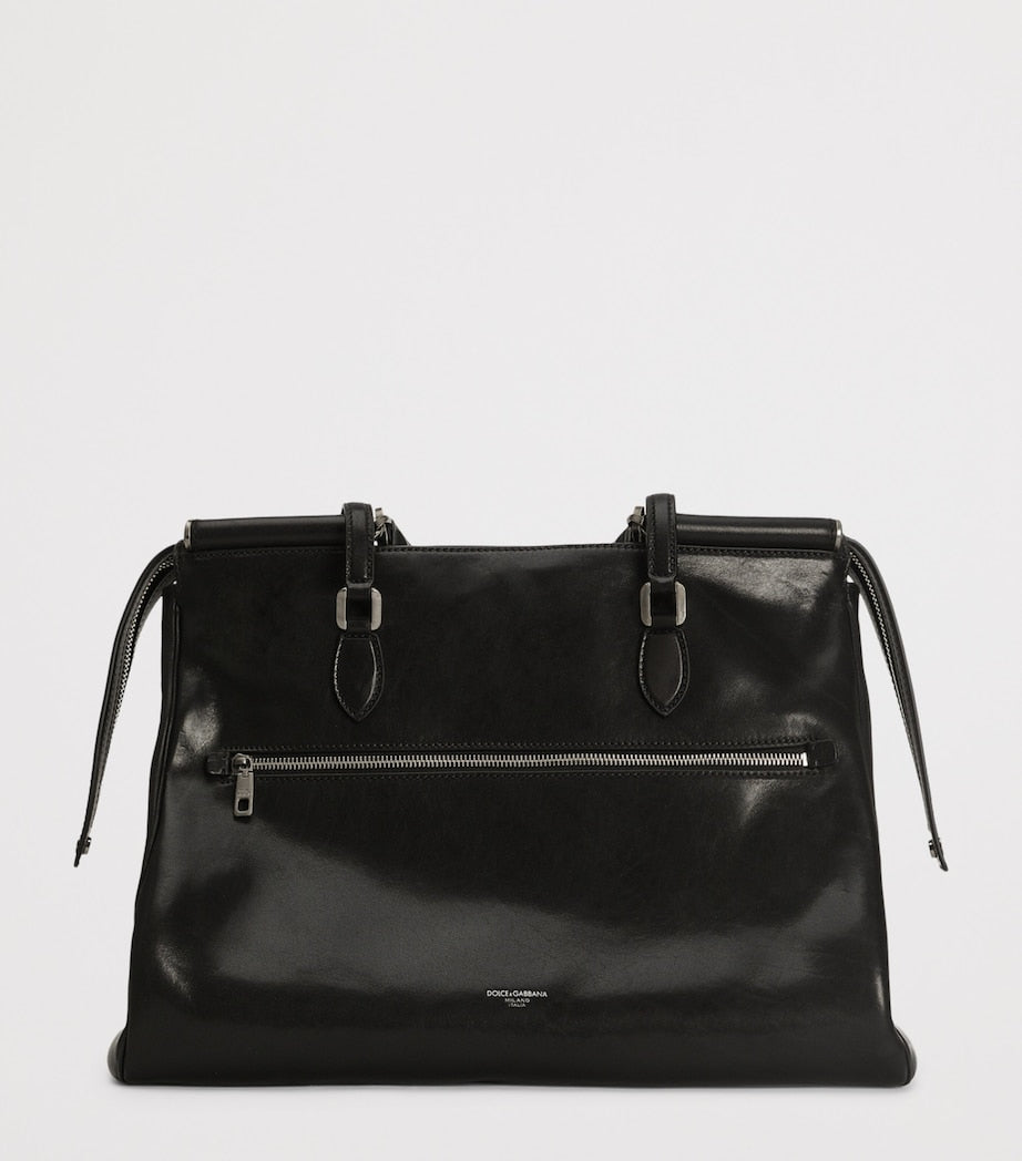 Dolce & Gabbana Leather-Blend Top-Handle Bag
