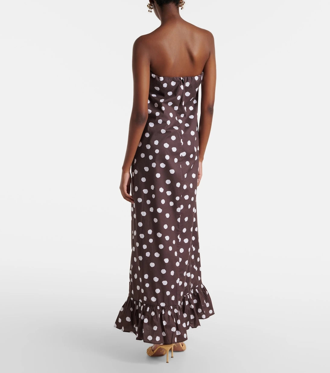 Adriana Degreas - Polka-dot cotton-blend maxi dress
