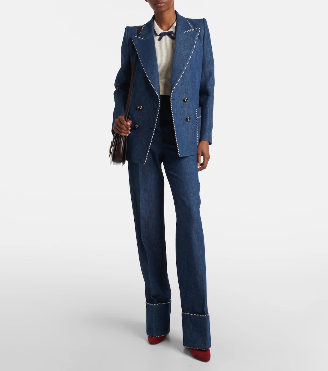 Valentino - Chambray straight pants