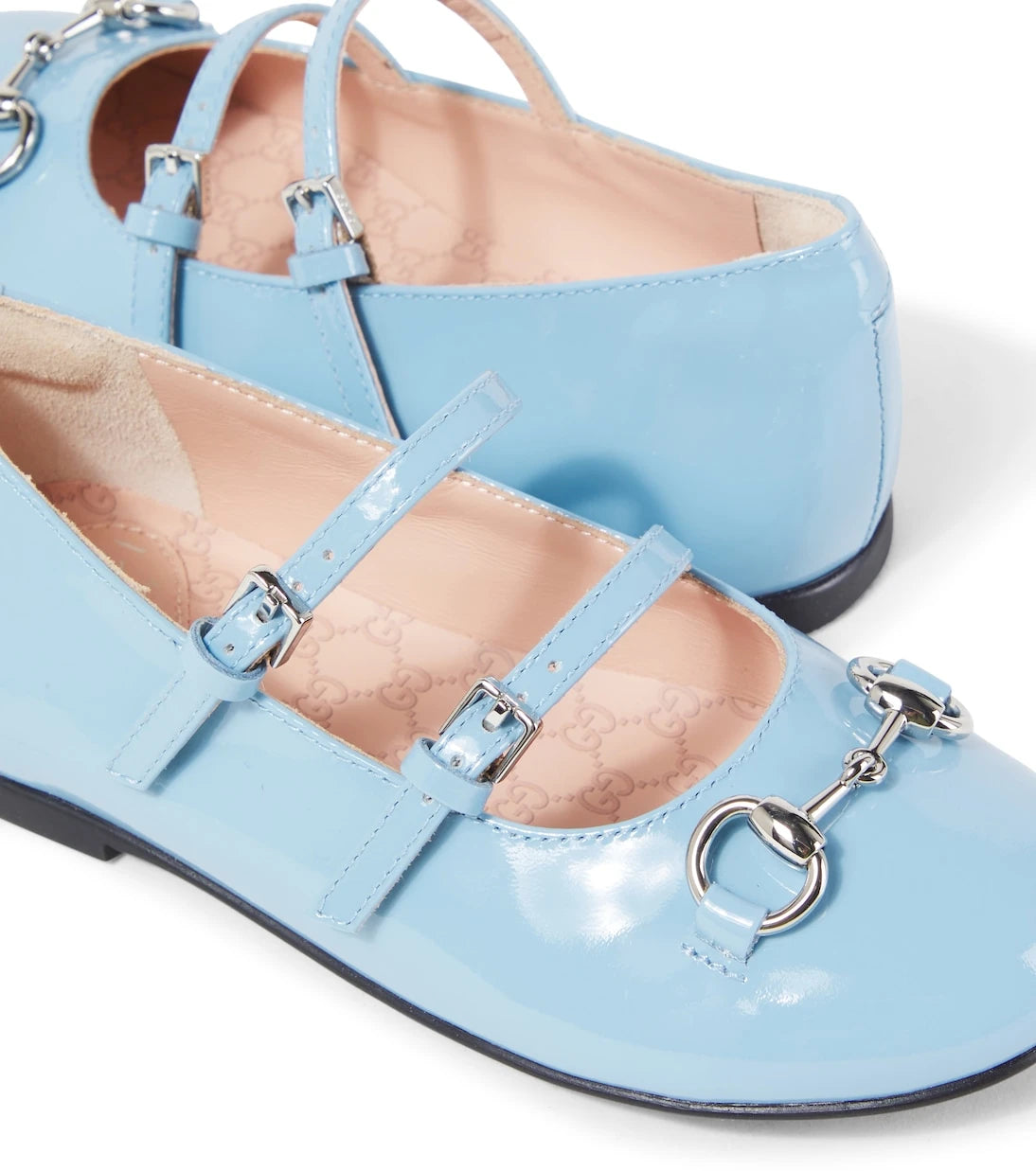 Gucci Kids - Horsebit patent leather ballet flats
