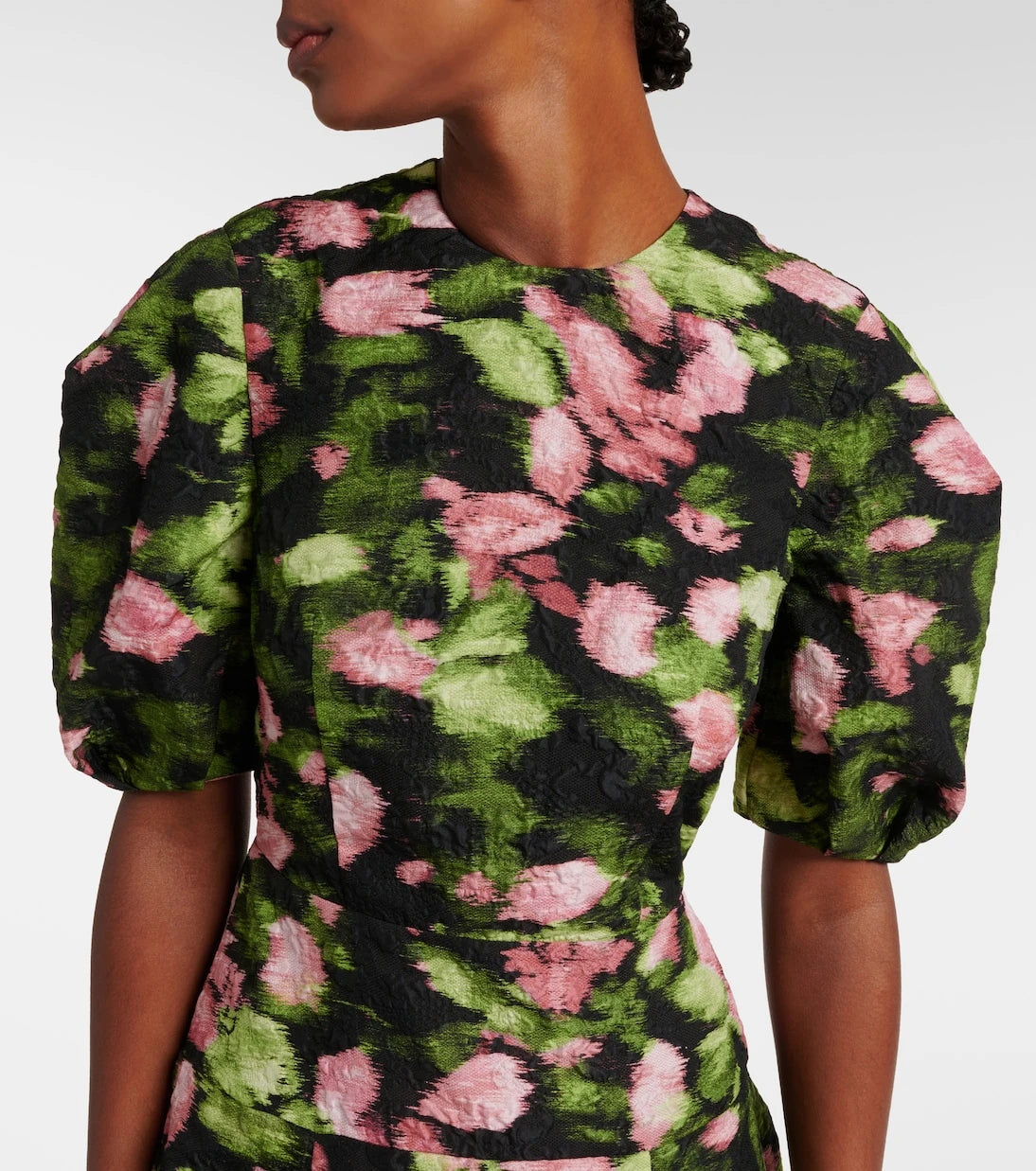 Erdem - Floral matelassé midi dress