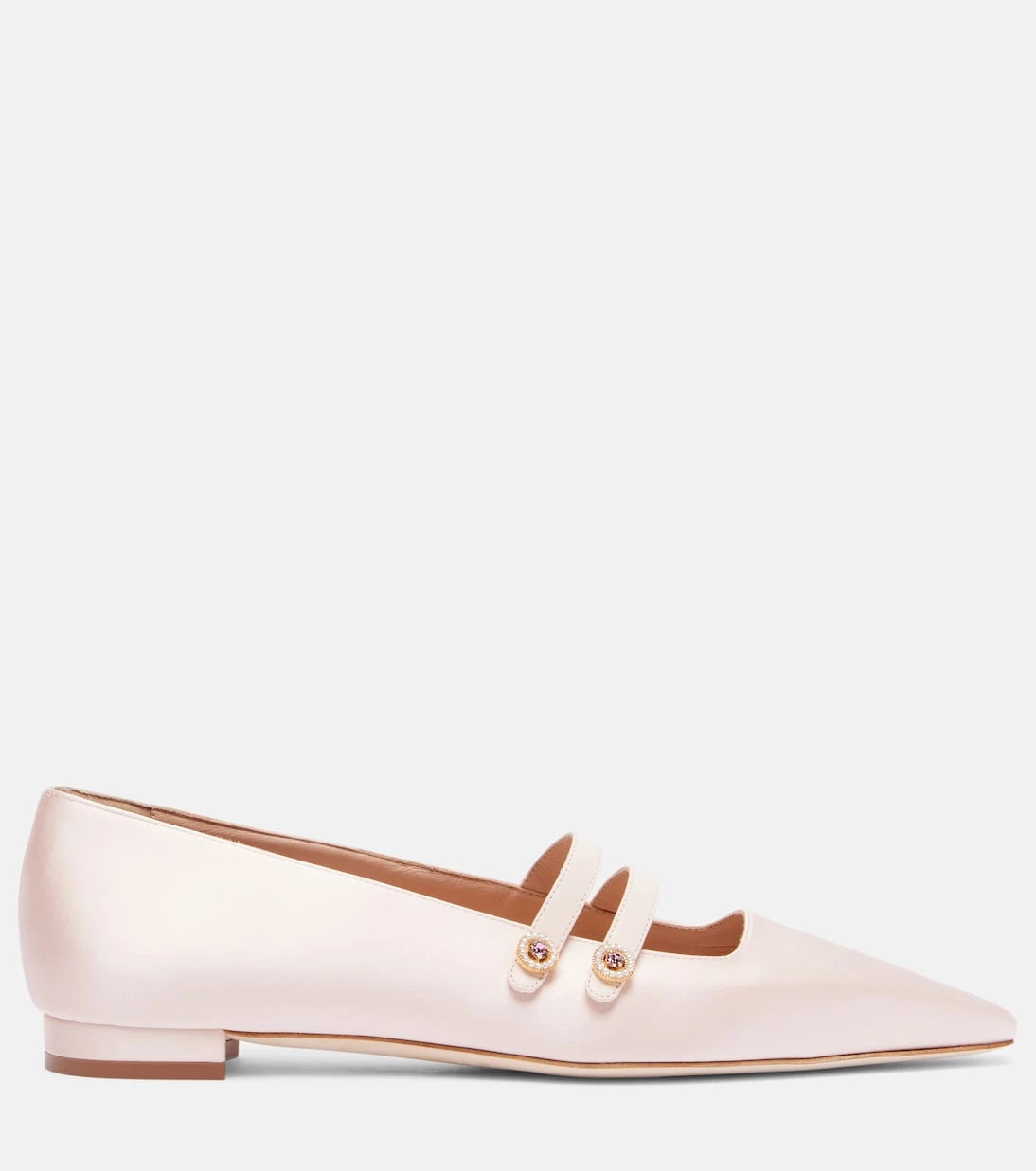 Manolo Blahnik - Polmana satin Mary Jane flats