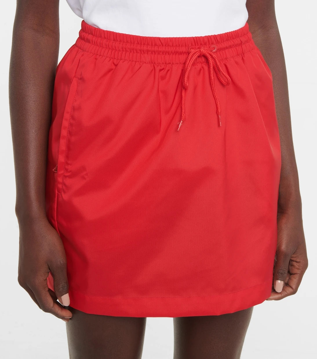 Wardrobe.NYC - High-rise drawstring miniskirt