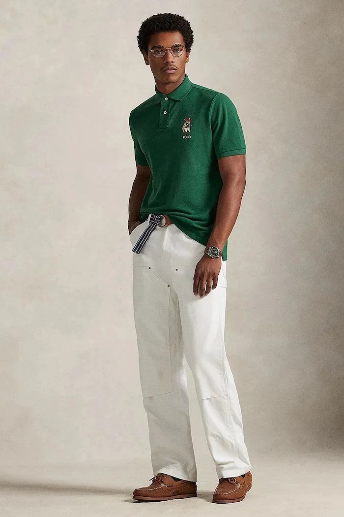 Памучна тениска с яка Polo Ralph Lauren
