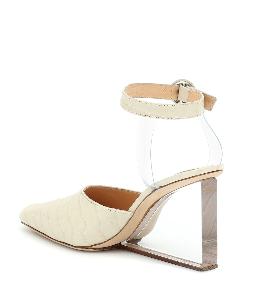 By Far - Lex croc-effect leather pumps
