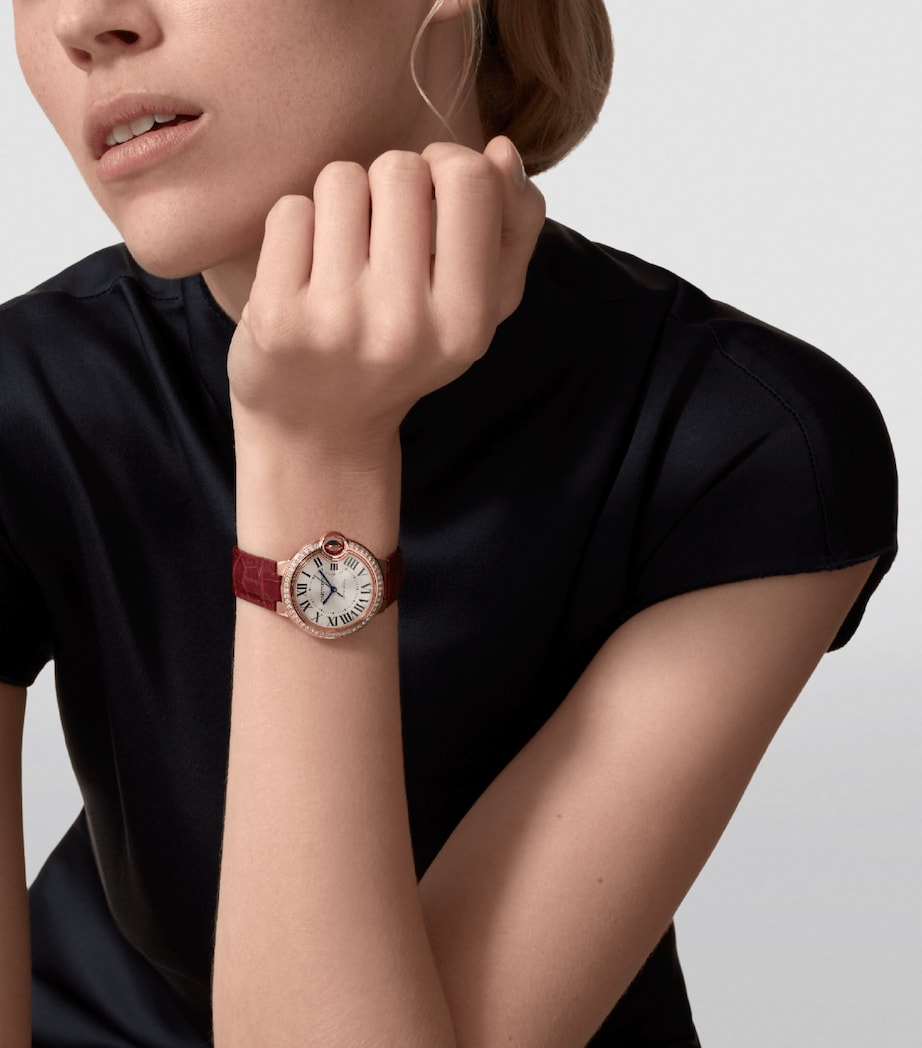 Rose Gold and Diamond Ballon Bleu de Cartier Watch 33mm