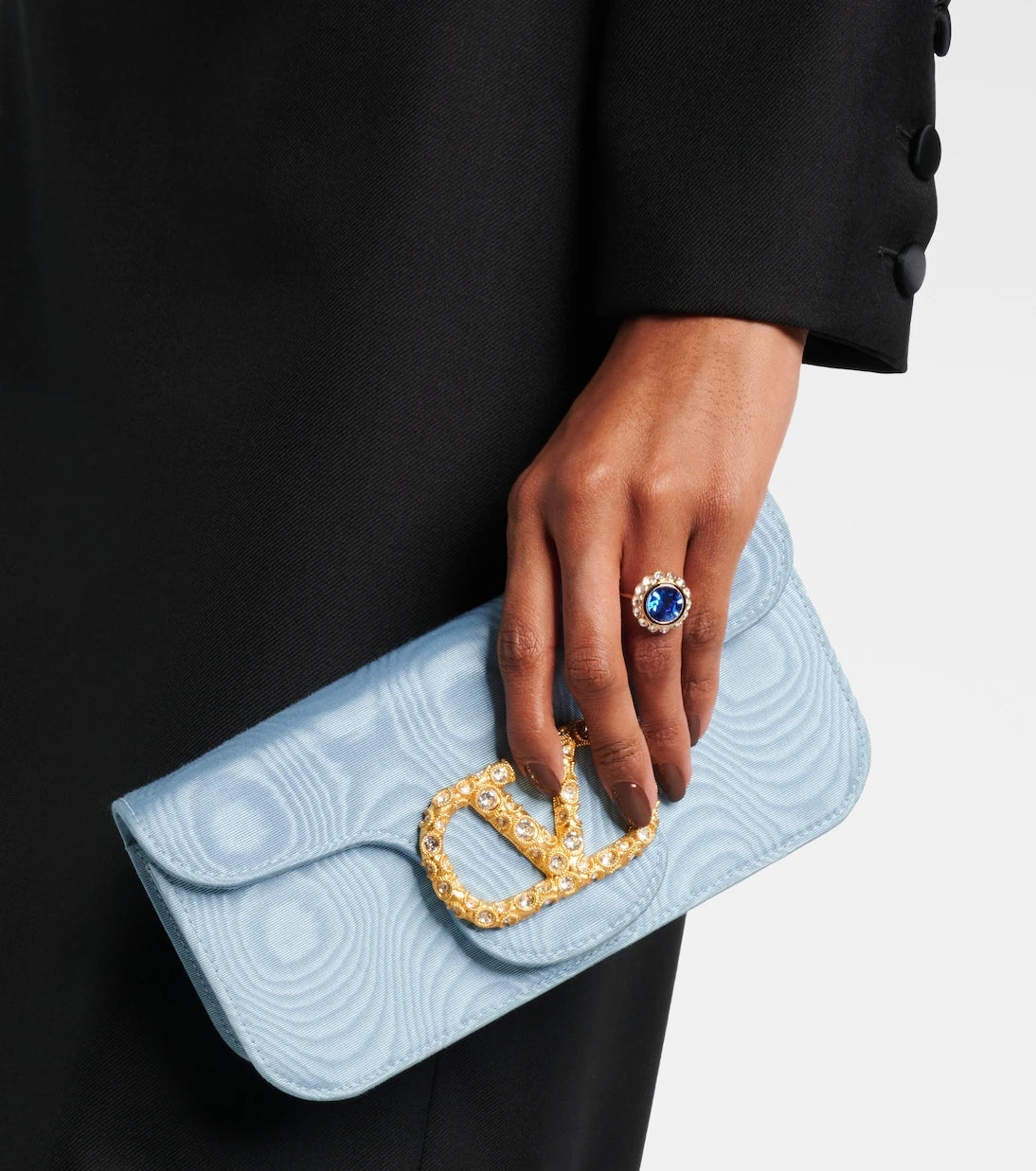 Valentino - VLogo crystal-embellished ring